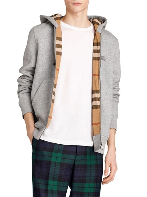 burberry zip up hoodie men|heavy weight hoodie burberry.